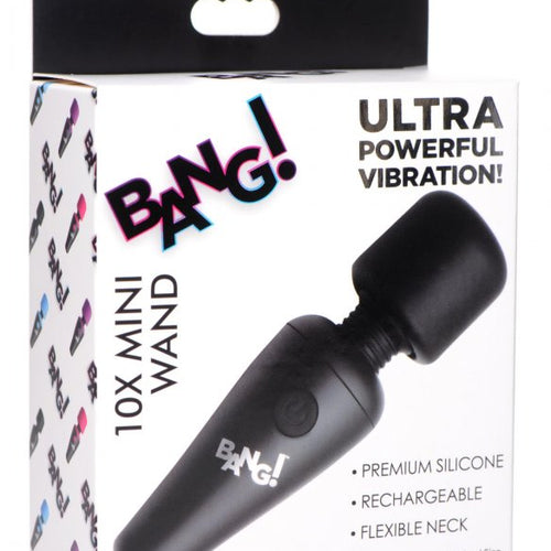 BANG! 10X VIBRATING MINI WAND BLACK - XRAG786BLK