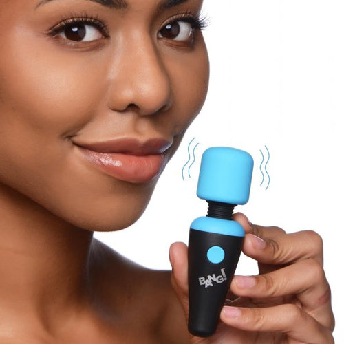 BANG! 10X VIBRATING MINI WAND BLUE - XRAG786BLU