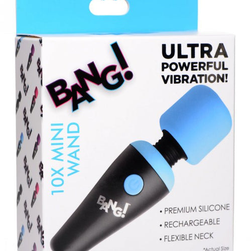 BANG! 10X VIBRATING MINI WAND BLUE - XRAG786BLU