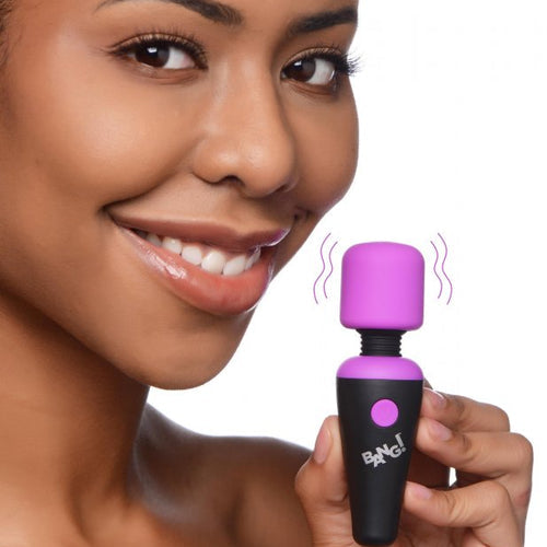 BANG! 10X VIBRATING MINI WAND PURPLE - XRAG786PUR