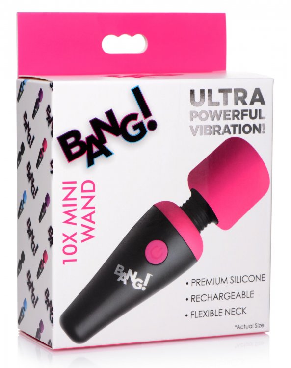 BANG! 10X VIBRATING MINI WAND PINK - XRAG786PNK