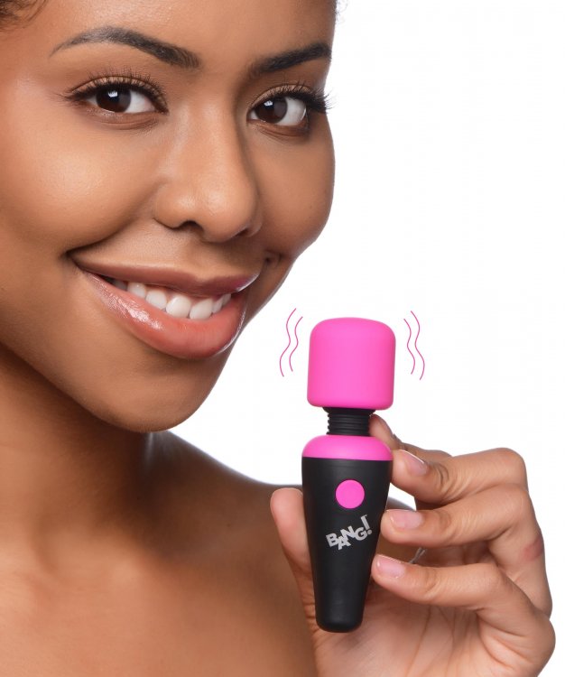 BANG! 10X VIBRATING MINI WAND PINK - XRAG786PNK