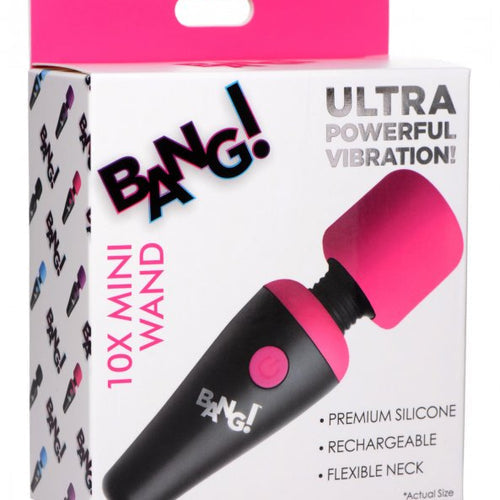 BANG! 10X VIBRATING MINI WAND PINK - XRAG786PNK