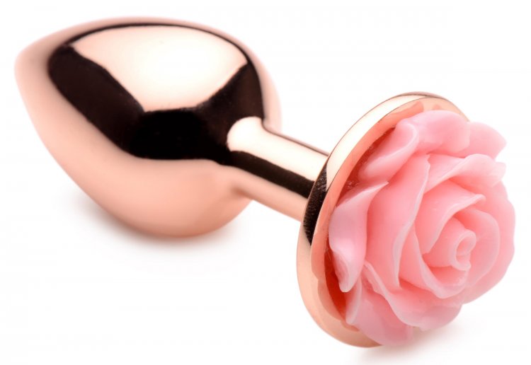 BOOTY SPARKS PINK ROSE GOLD SMALL ANAL PLUG - XRAG855S