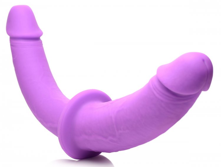 STRAP U DOUBLE CHARMER DOUBLE DILDO W/ HARNESS - XRAG912