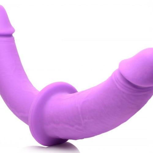 STRAP U DOUBLE CHARMER DOUBLE DILDO W/ HARNESS - XRAG912