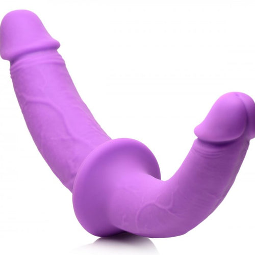 STRAP U DOUBLE CHARMER DOUBLE DILDO W/ HARNESS - XRAG912
