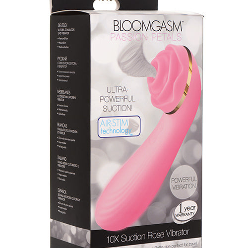 BLOOMGASM PASSION PETALS SUCTION ROSE VIBRATOR PINK - XRAG925