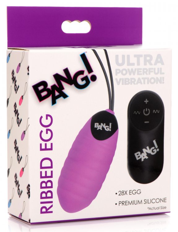 BANG! SWIRL SILICONE EGG PURPLE - XRAG951