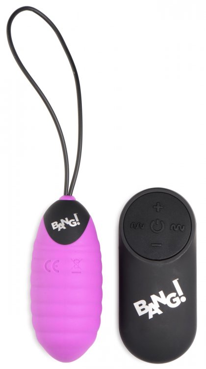 BANG! SWIRL SILICONE EGG PURPLE - XRAG951