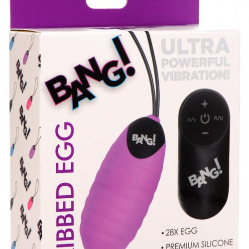BANG! SWIRL SILICONE EGG PURPLE - XRAG951