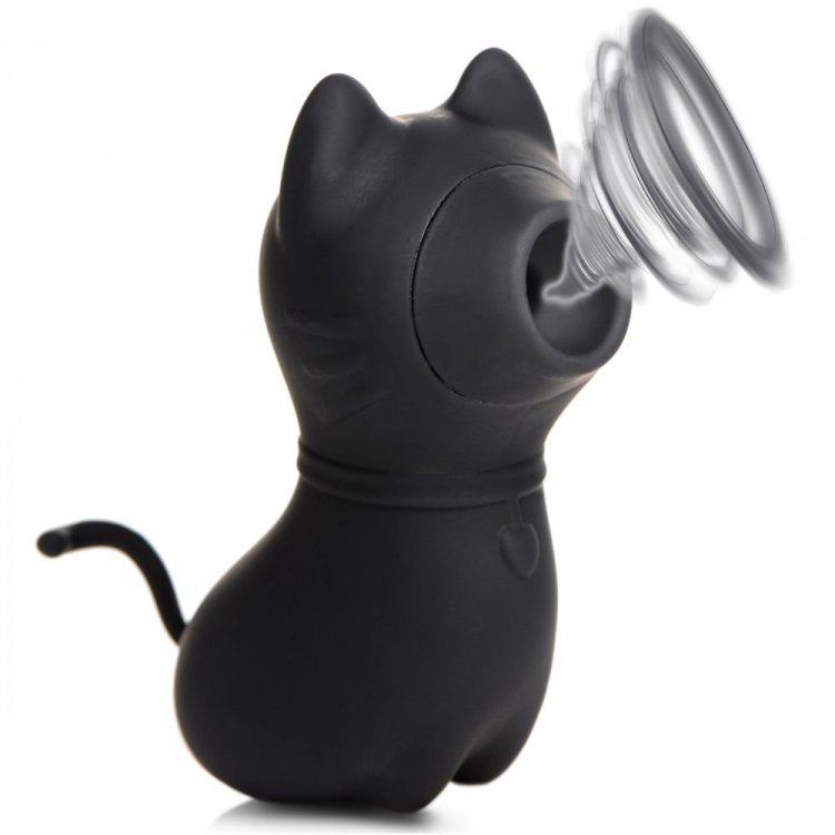 SHEGASM SUCKY KITTY 7X CLIT STIM BLACK - XRAG960BLK