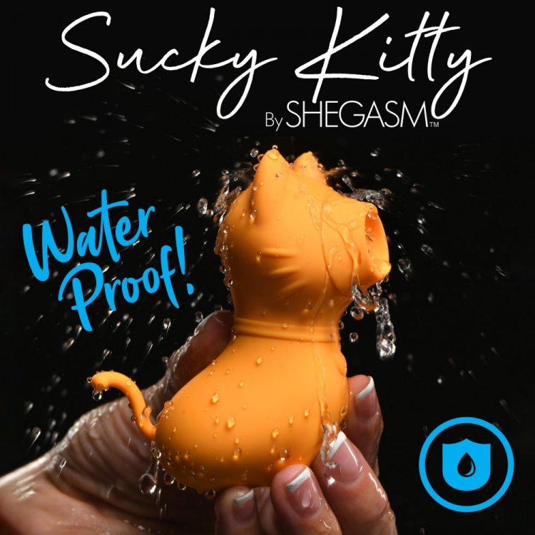 SHEGASM SUCKY KITTY 7X CLIT STIM ORANGE - XRAG960ORG