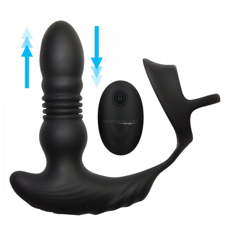 THUNDERPLUGS 10X THRUSTING PLUG W/ COCK & BALL RING - XRAG970