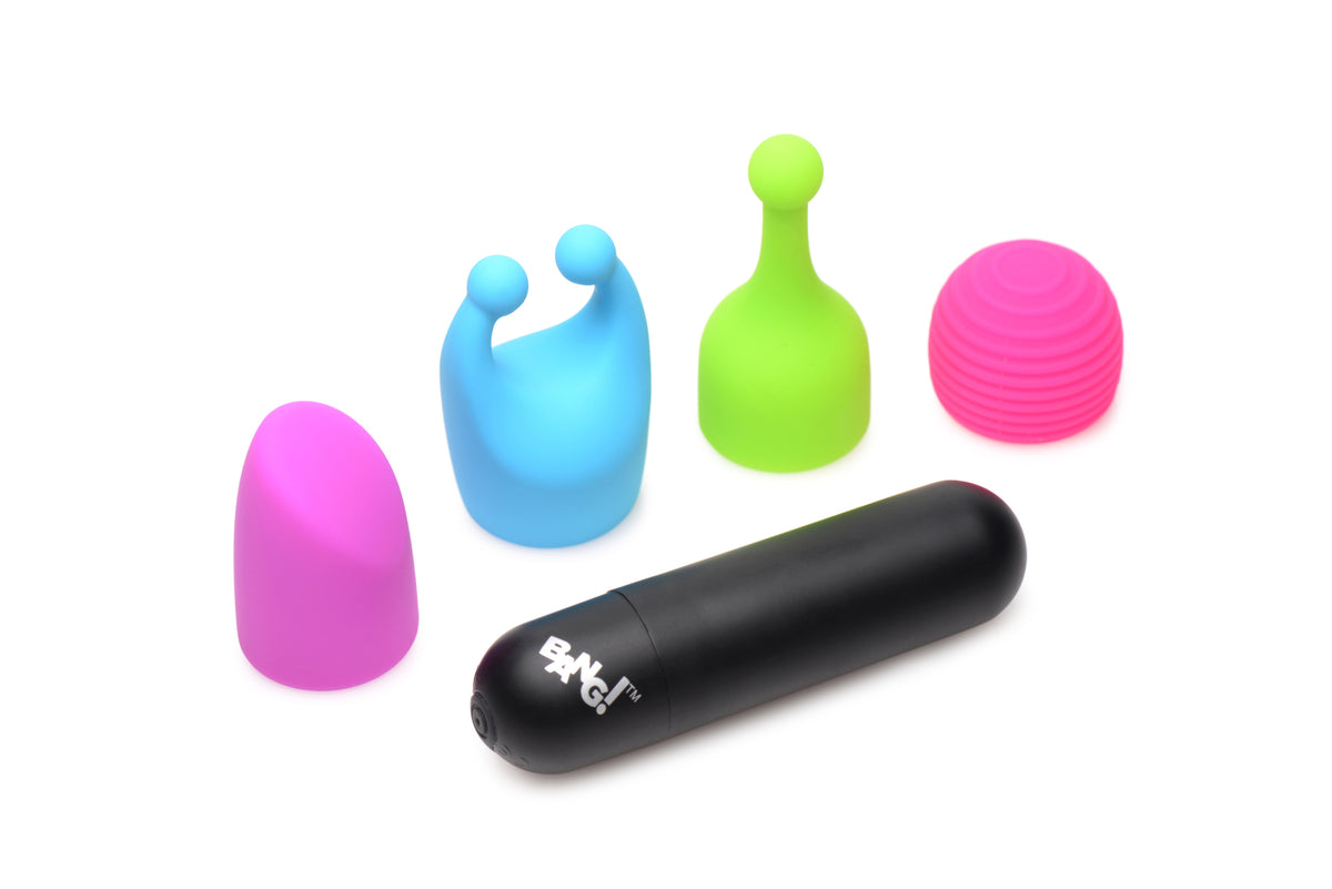 BANG! RECHARGEABLE BULLET W/ 4 ATTACHMENTS - XRAG992
