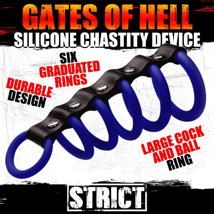 STRICT GATES OF HELL SILICONE CHASTITY DEVICE - XRAH038