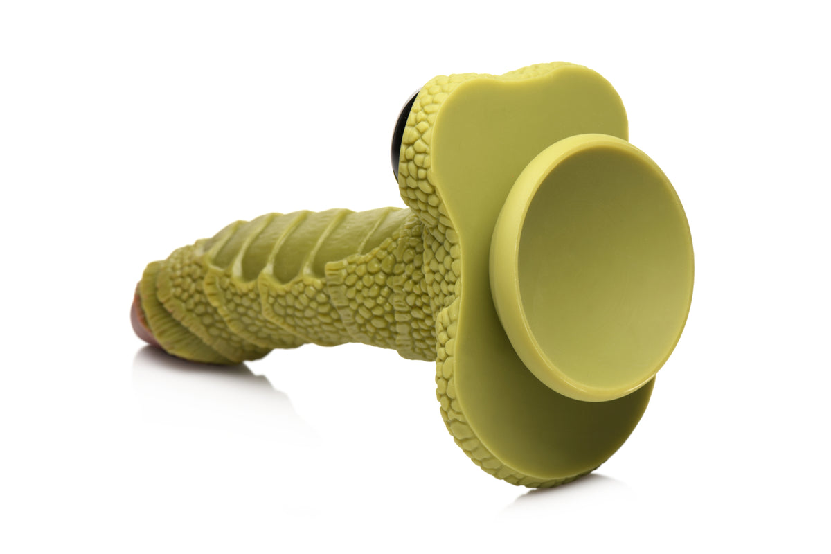 CREATURE COCKS SWAMP MONSTER GREEN SCALY SILICONE DILDO - XRAH055