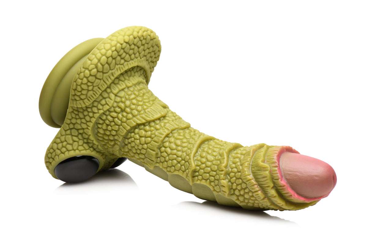 CREATURE COCKS SWAMP MONSTER GREEN SCALY SILICONE DILDO - XRAH055