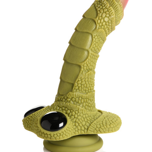 CREATURE COCKS SWAMP MONSTER GREEN SCALY SILICONE DILDO - XRAH055