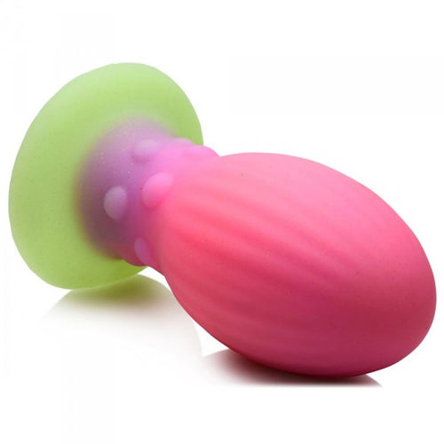 CREATURE COCKS XENO XL EGG GLOW IN THE DARK SILICONE EGG - XRAH067XL
