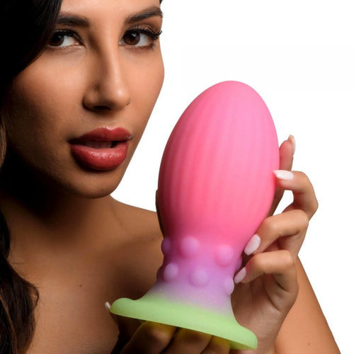 CREATURE COCKS XENO XL EGG GLOW IN THE DARK SILICONE EGG - XRAH067XL