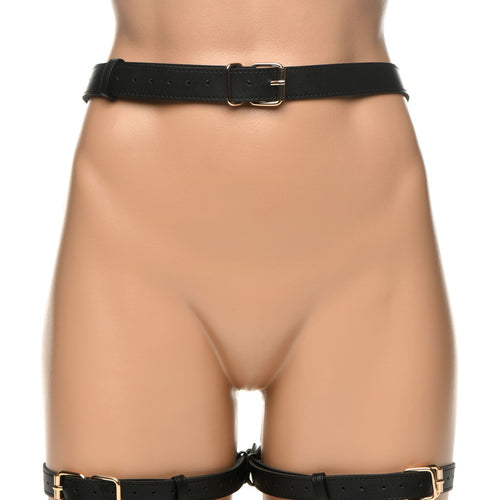 STRICT BONDAGE HARNESS W/ BOWS BLACK M/L - XRAH088ML