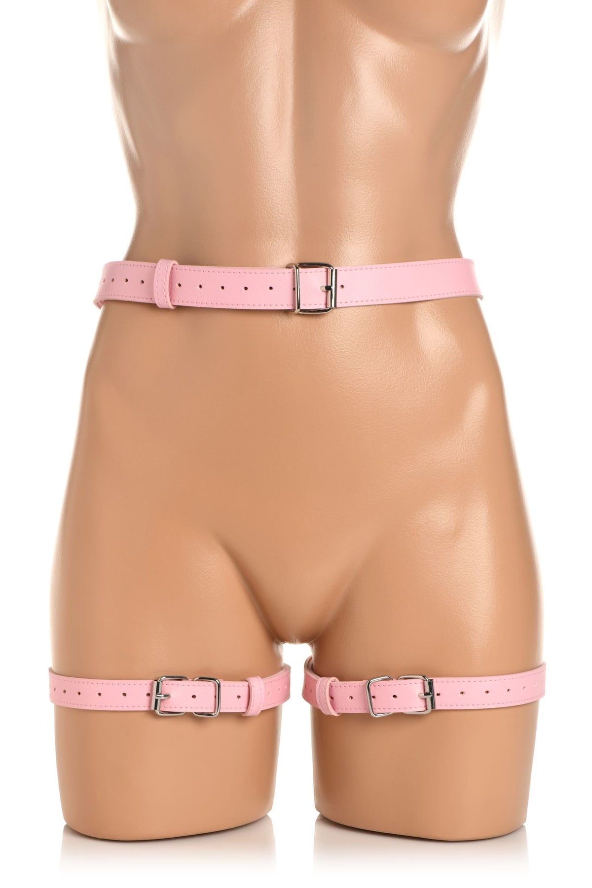 STRICT BONDAGE HARNESS W/ BOWS PINK M/L - XRAH089ML