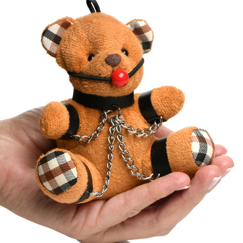 MASTER SERIES GAGGED TEDDY BEAR KEYCHAIN - XRAH118