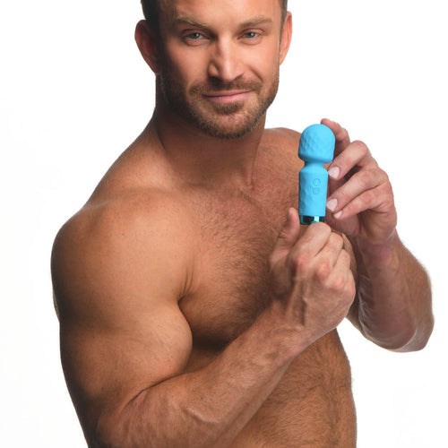 BANG! 10X MINI SILICONE WAND BLUE - XRAH205BLU