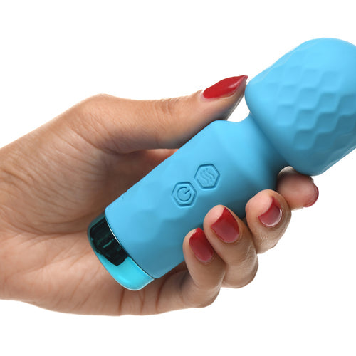 BANG! 10X MINI SILICONE WAND BLUE - XRAH205BLU