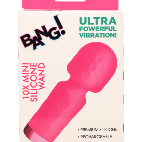BANG! 10X MINI SILICONE WAND PINK - XRAH205PNK