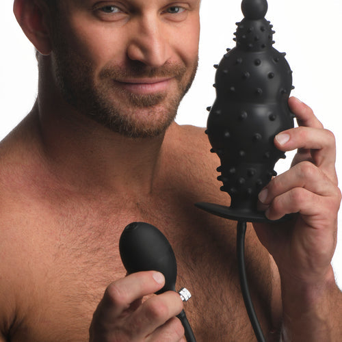 MASTER SERIES ASS PUFFER NUBBED INFLATABLE ANAL PLUG - XRAH219