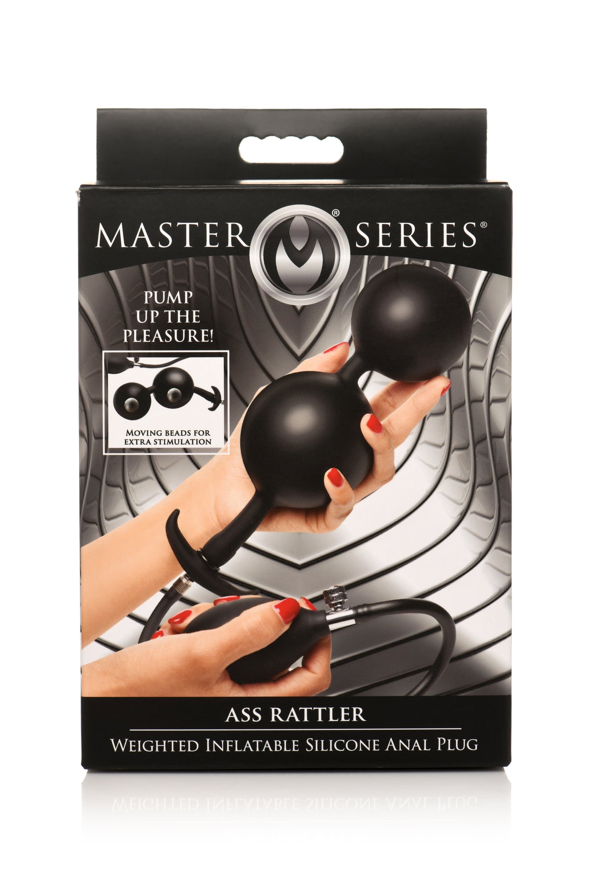 MASTER SERIES ASS RATTLER WEIGHTED INFLATABLE ANAL PLUG - XRAH221