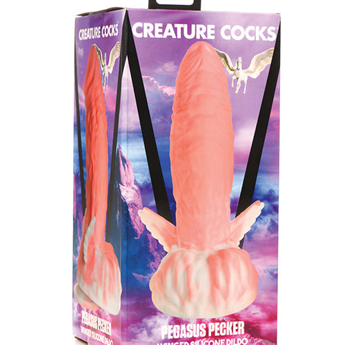 CREATURE COCKS PEGASUS PECKER WINGED SILICONE DILDO - XRAH239