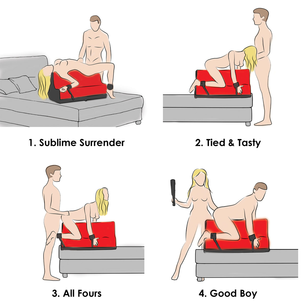 BEDROOM BLISS LOVERS BONDAGE BENCH - XRAH283