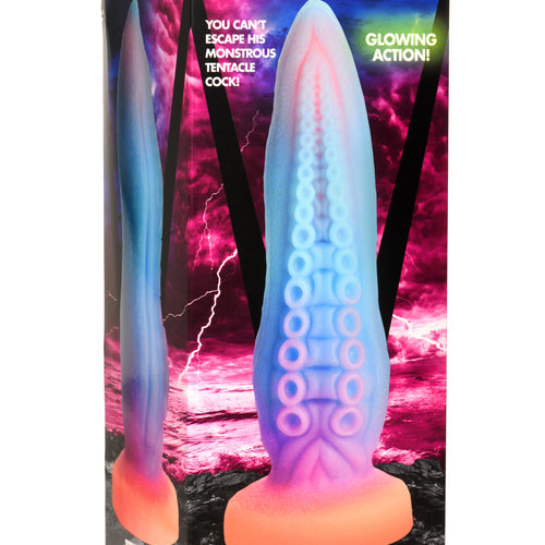 CREATURE COCKS TENTA-COCK GLOW IN THE DARK SILICONE DILDO - XRAH289