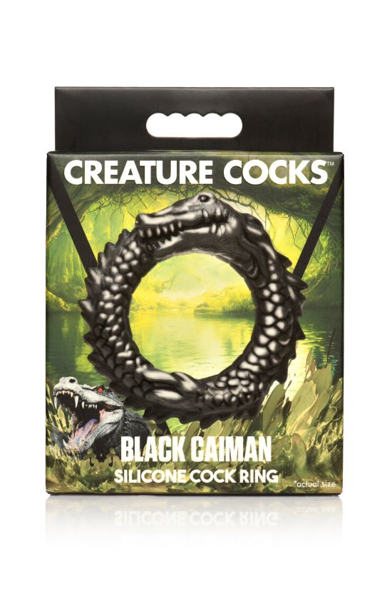 CREATURE COCKS BLACK CAIMAN COCK RING - XRAH297