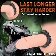 CREATURE COCKS BLACK CAIMAN COCK RING - XRAH297