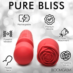 BLOOMGASM PLEASURE ROSE WAND 10X W/ ROSE ATTACHMENT - XRAH318