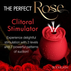 BLOOMGASM THE PERFECT ROSE CLIT STIMULATOR RED - XRAH340RED