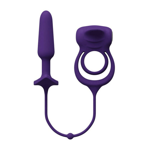 VEDO HUMPER RECHARG/ DUAL C-RING W/PLUG PURPLE - VIP2813