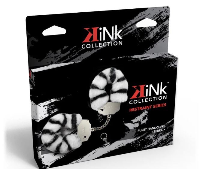 KINK COLLECTION FURRY HANDCUFF ZEBRA - FRKINK002007