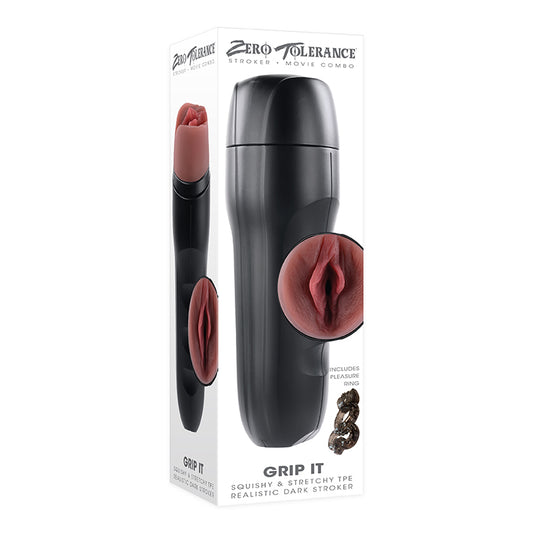 Zero Tolerance Grip It Realistic Vagina Stroker with Movie Download-Pinkfoxxx