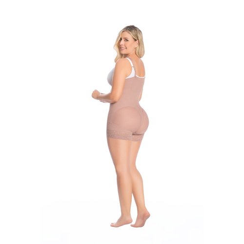 Strapless Braless Body Garment-HipHugger Side Zipper. Offers tummy, waist and natural butt