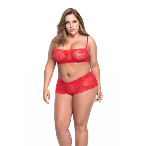Lusty lace! This two piece lace set is so soft, so sensual and oh so sexy. Featuring a tan