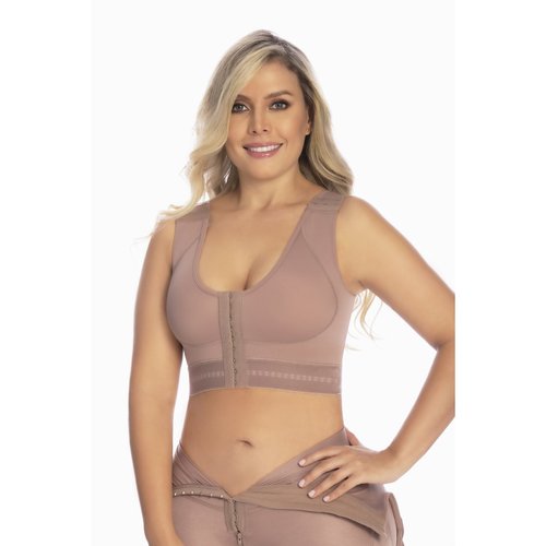 Surgical Bra-Sleeveless HooksDouble Frontal Fabric Lining. Post-surgical and sports bra fr