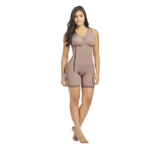 Body Garment With Sleeveless Bra. Sleeveless shapewear with full coverage Bra - snaps and