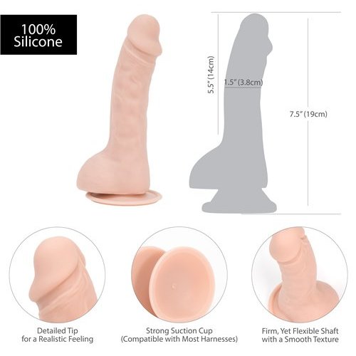 ADDICTION 100% SILICONE BRAD 7.5 BEIGE " - BMS87225
