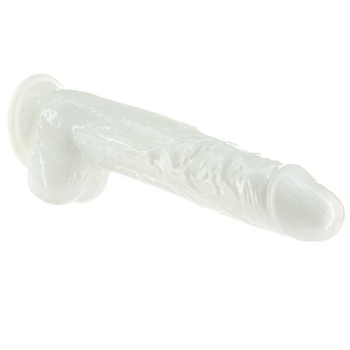 ADDICTION PEARL 8.5 DONG PEARL WHITE TPE W/ BULLET " - BMS87910