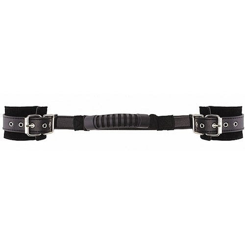 ADJUSTABLE LEATHER HANDCUFFS BLACK - SHTOU139BLK